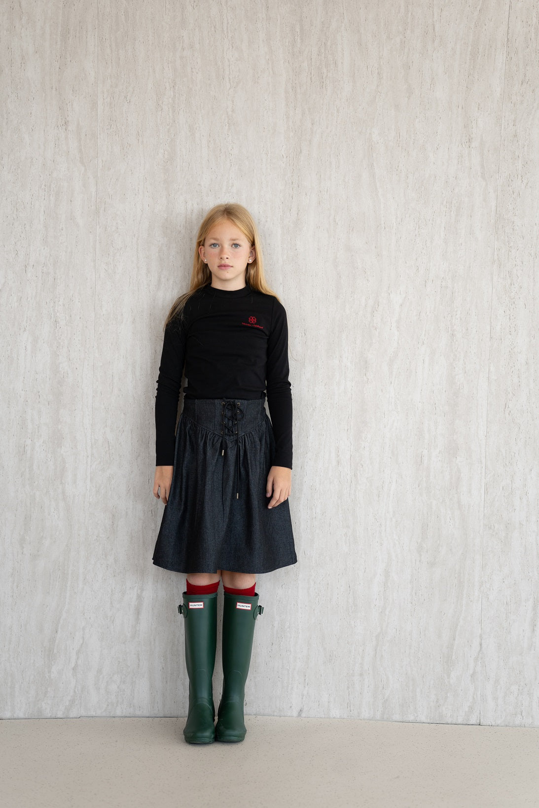 Embroidered Turtleneck - Black