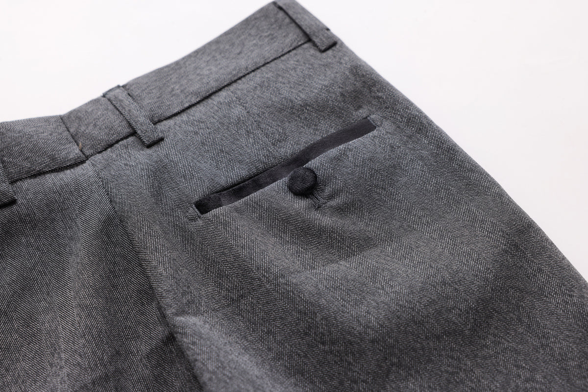 Herringbone Trouseres - Black