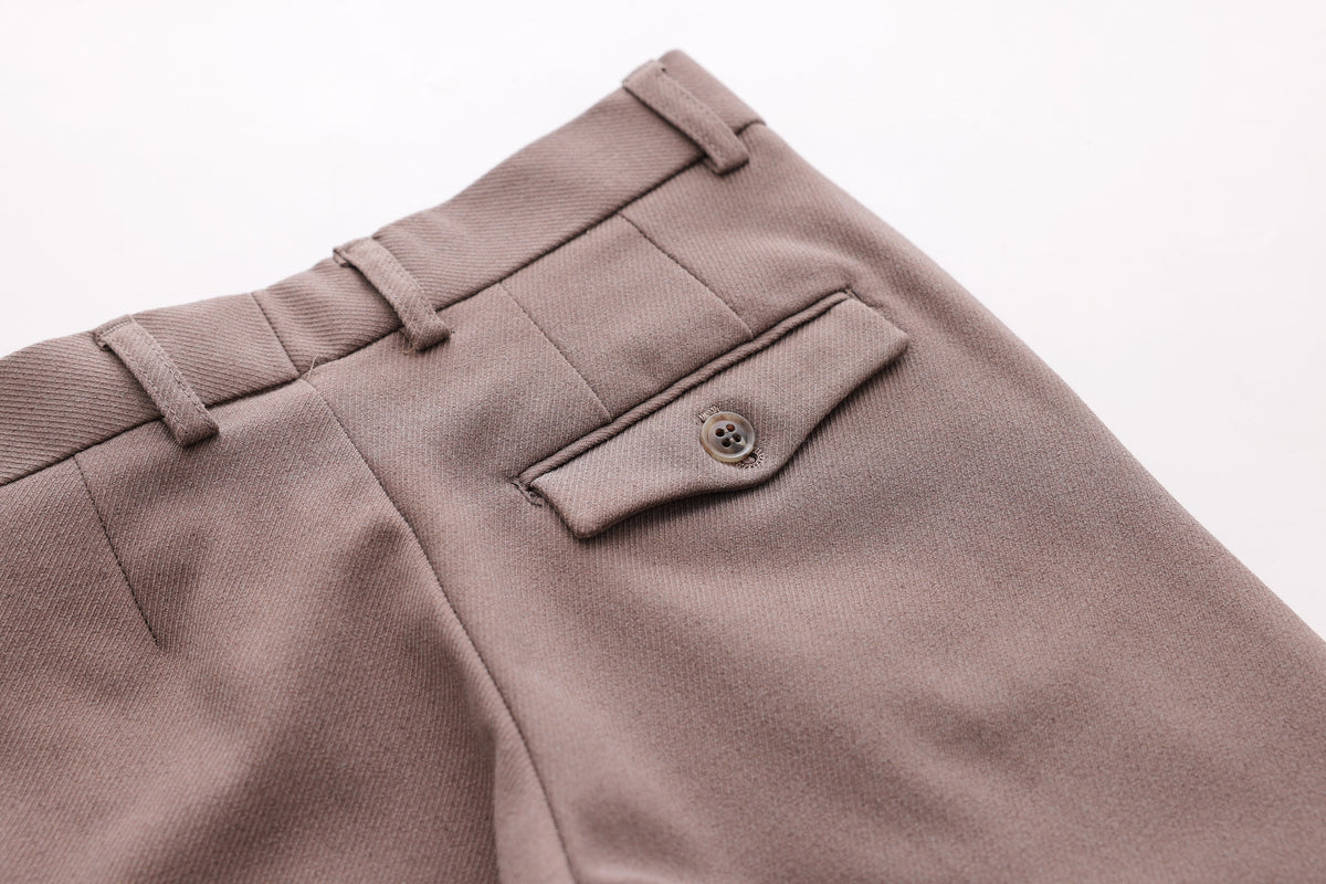Diagonal Piping Trousers - Brown