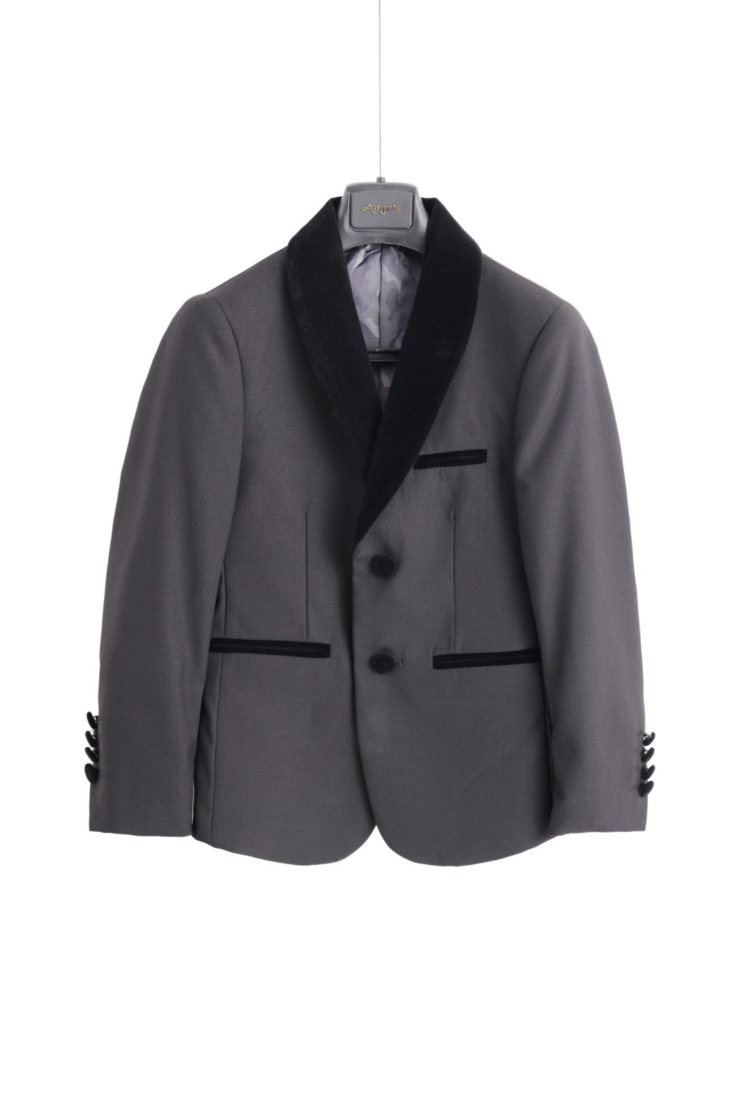 Velvet Lapel Jacket - Black