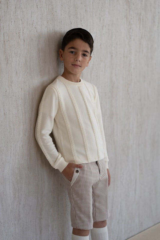 Small-Cable Knit - Cream