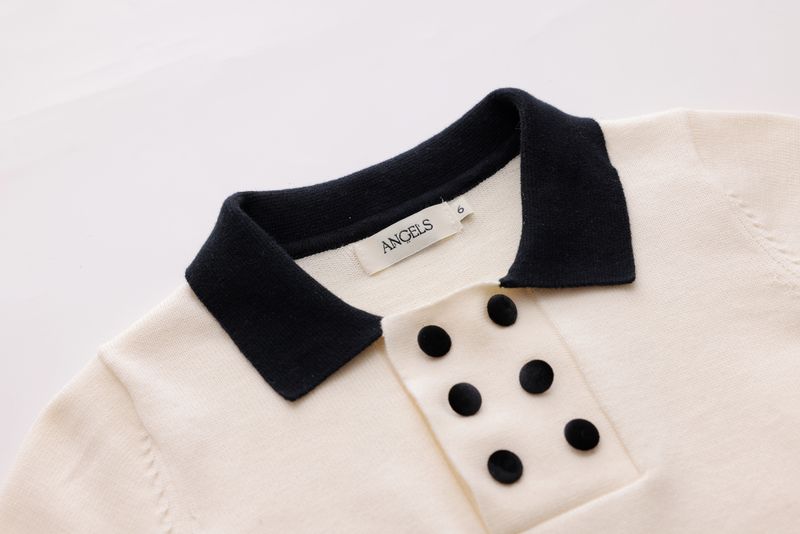 Combination Polo Knit - Cream