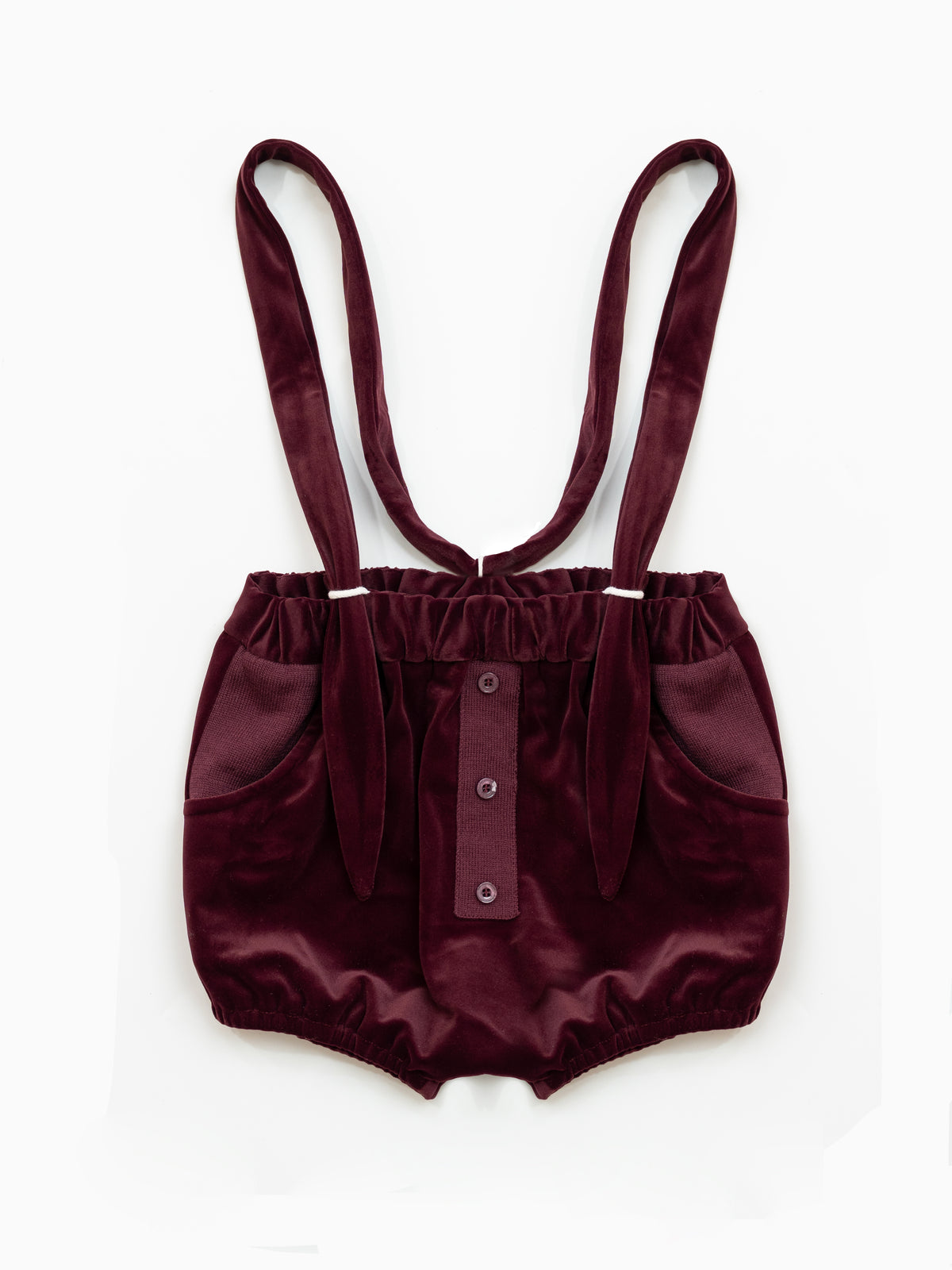 Velvet Romper Set - Burgundy