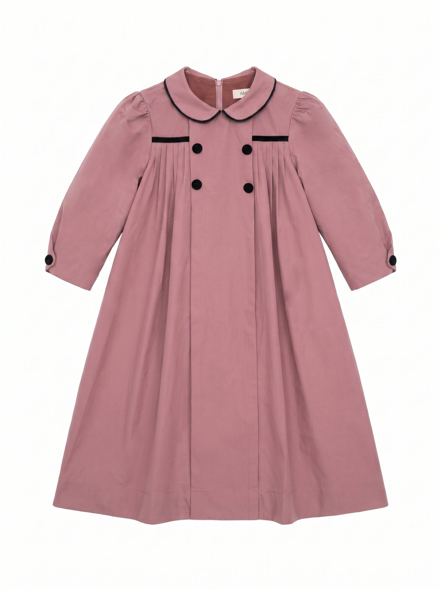 Pleated Flared Dress - Raspberry