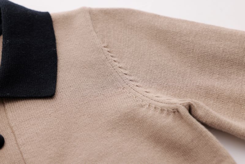 Combination Polo Knit - Mocha