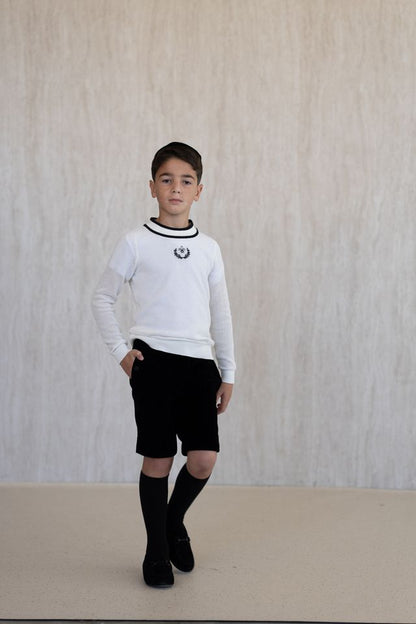Short Velvet Trousers - Black