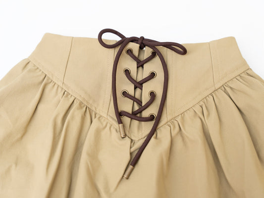 Lace-Up Skirt - Mocha