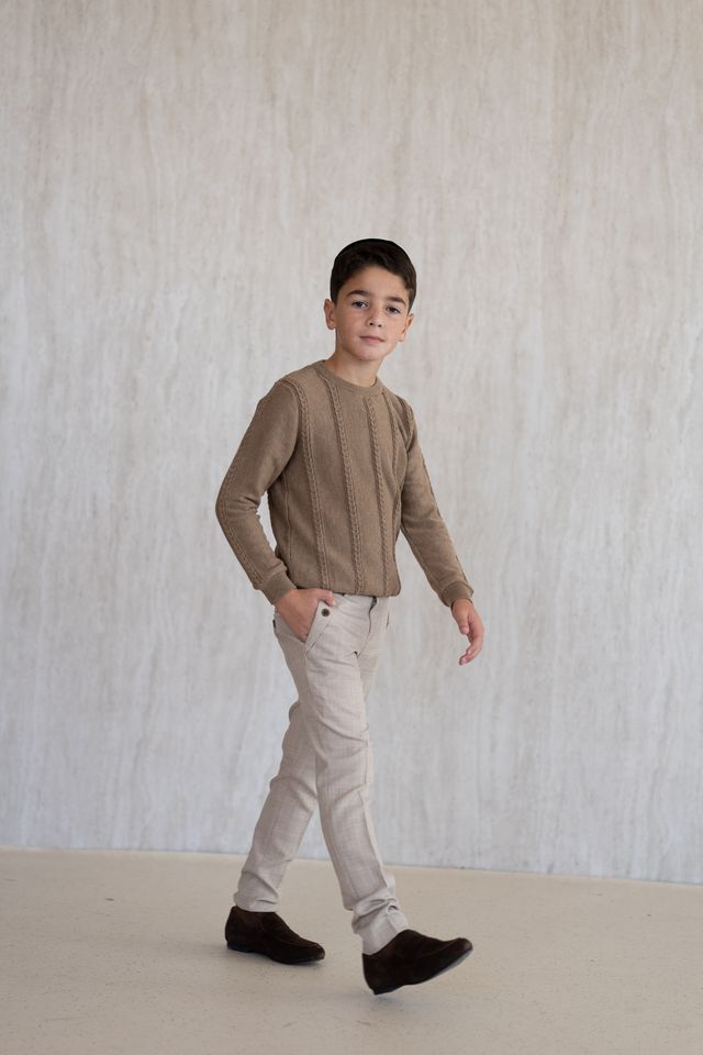 Small-Cable Knit - Mocha