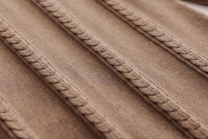 Small-Cable Knit - Mocha