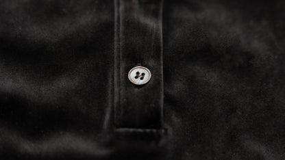 Velvet Peter Pan Romper - Black