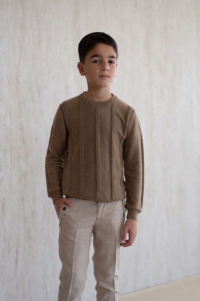 Small-Cable Knit - Mocha