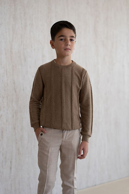 Small-Cable Knit - Mocha