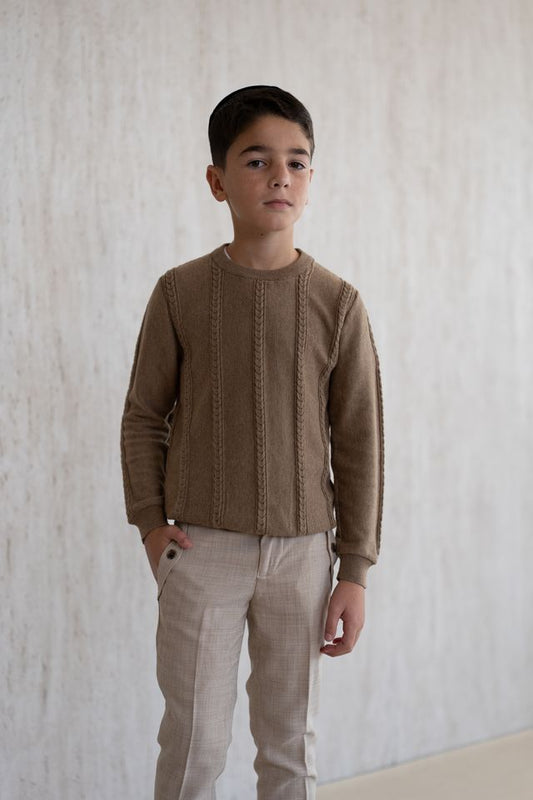 Small-Cable Knit - Mocha