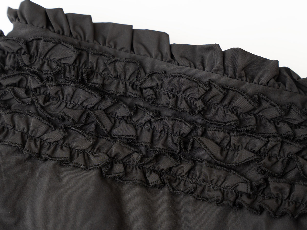 Nylon Hooded Dress - Black