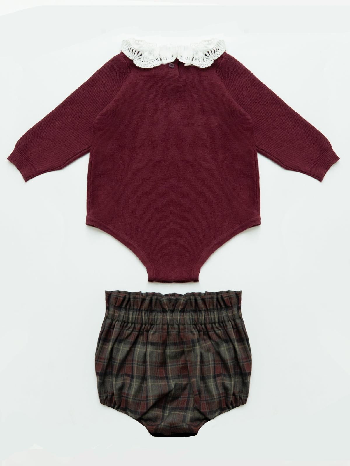 Plaid Set - Burgundy