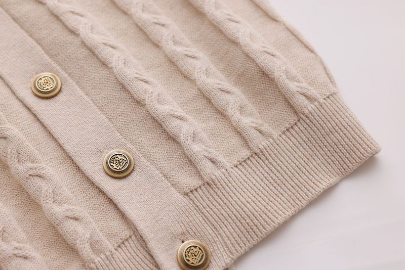 Cable-Knit Cardigan - Stone