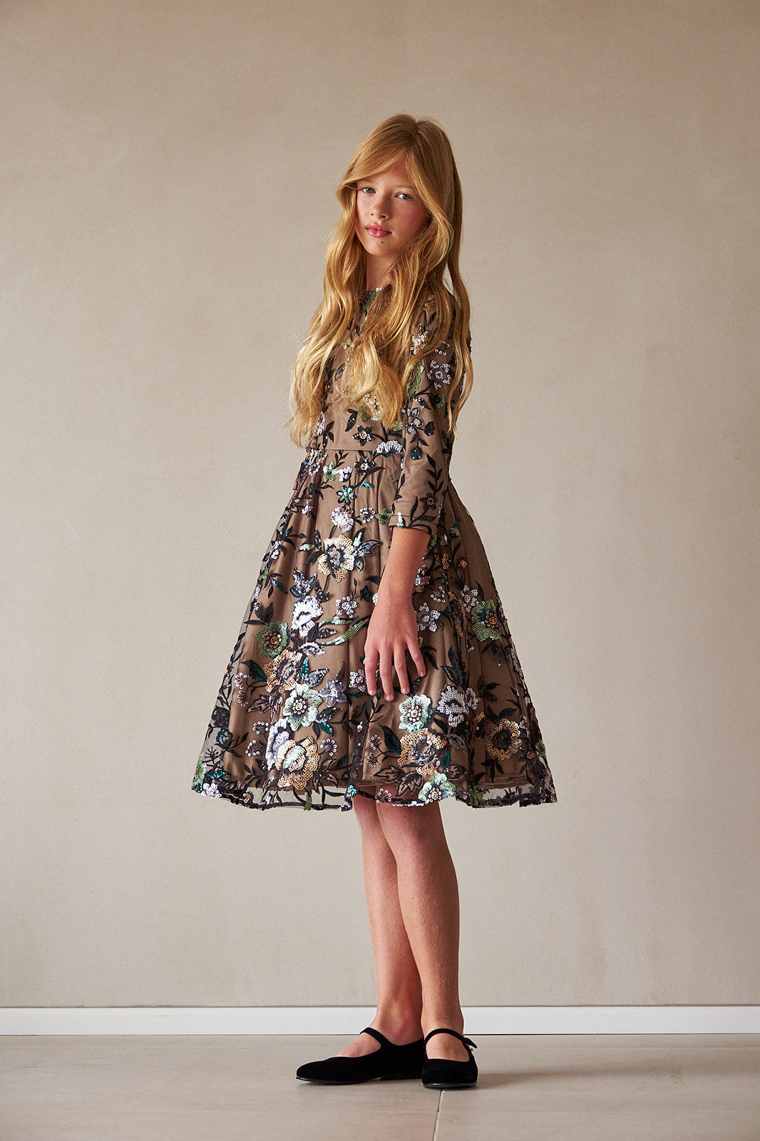 Floral Sequin Dress