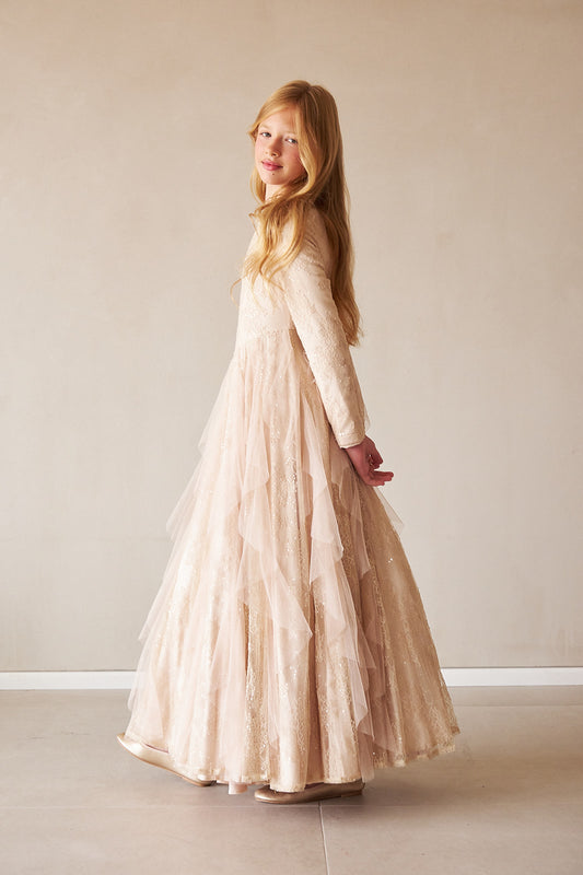 Mesh Cone Gown