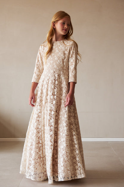 Floral Flared Gown