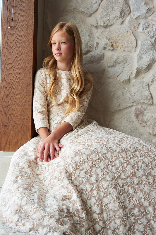 Floral Flared Gown