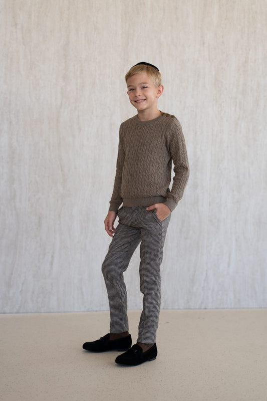 Mocha Pepita Ring Trousers