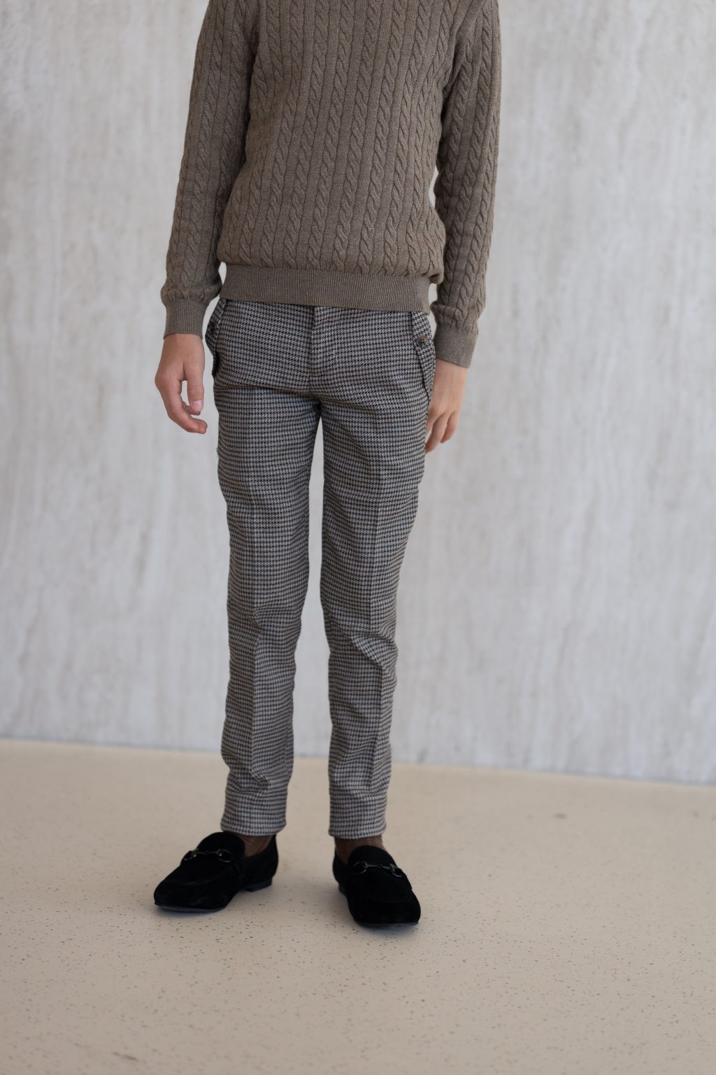 Mocha Pepita Ring Trousers