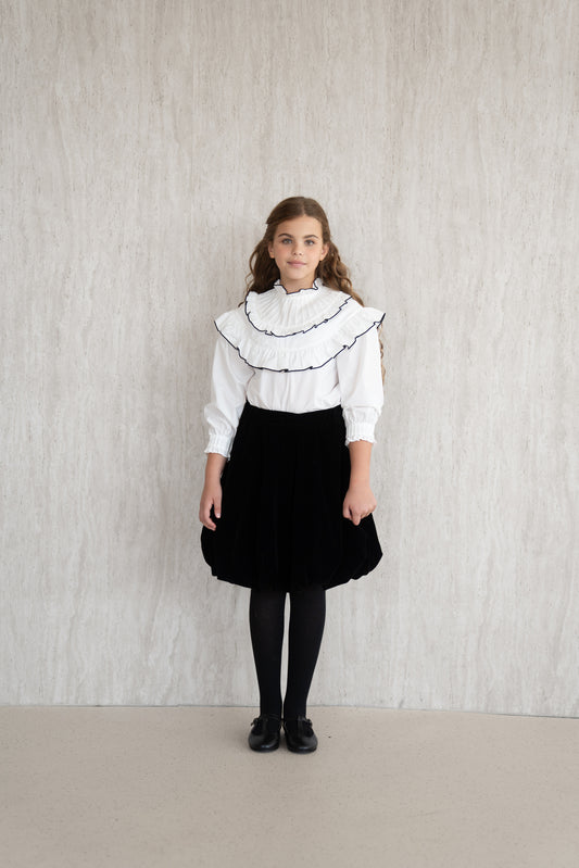 Ruffle Blouse - Black