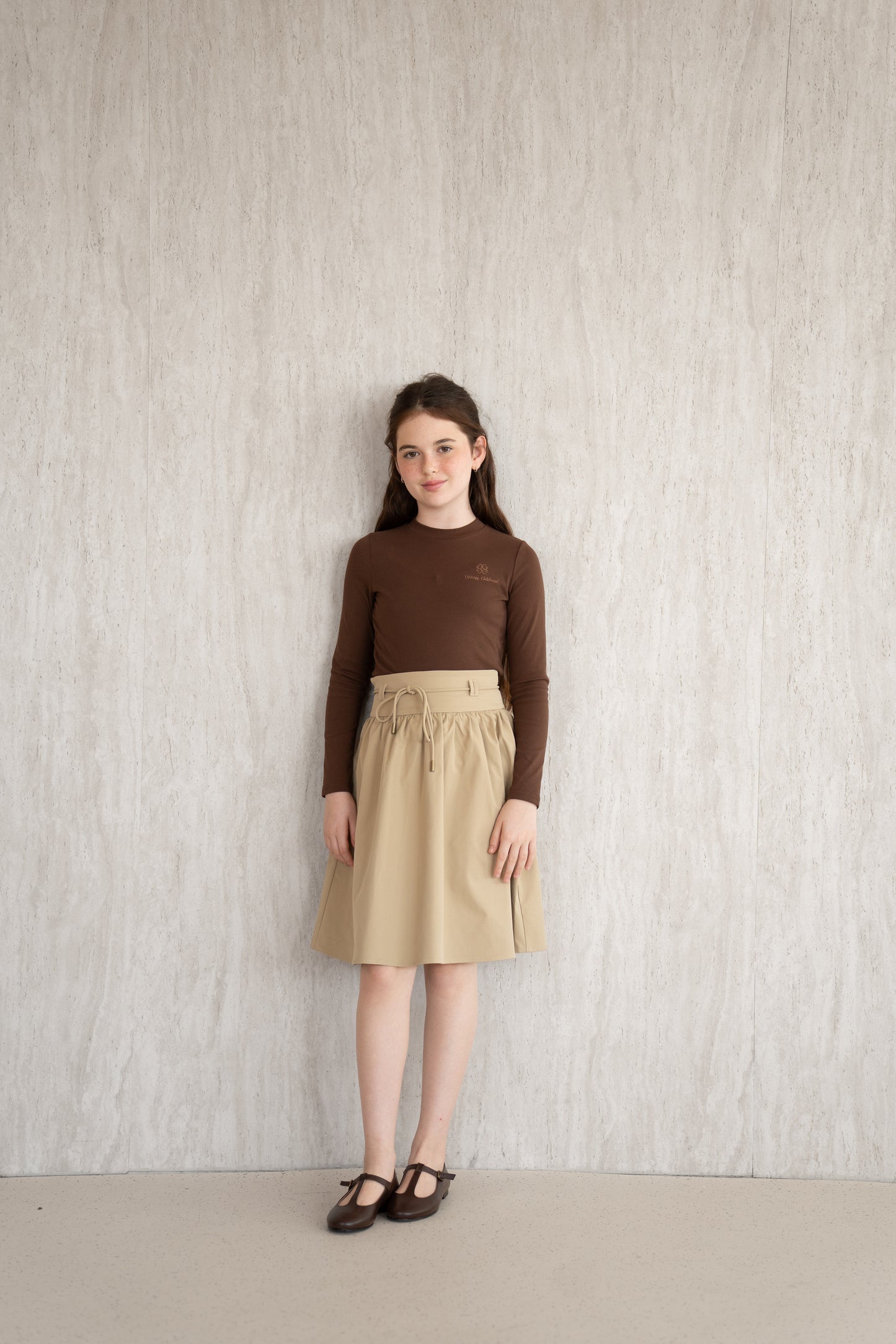 Tie-Front Skirt - Mocha
