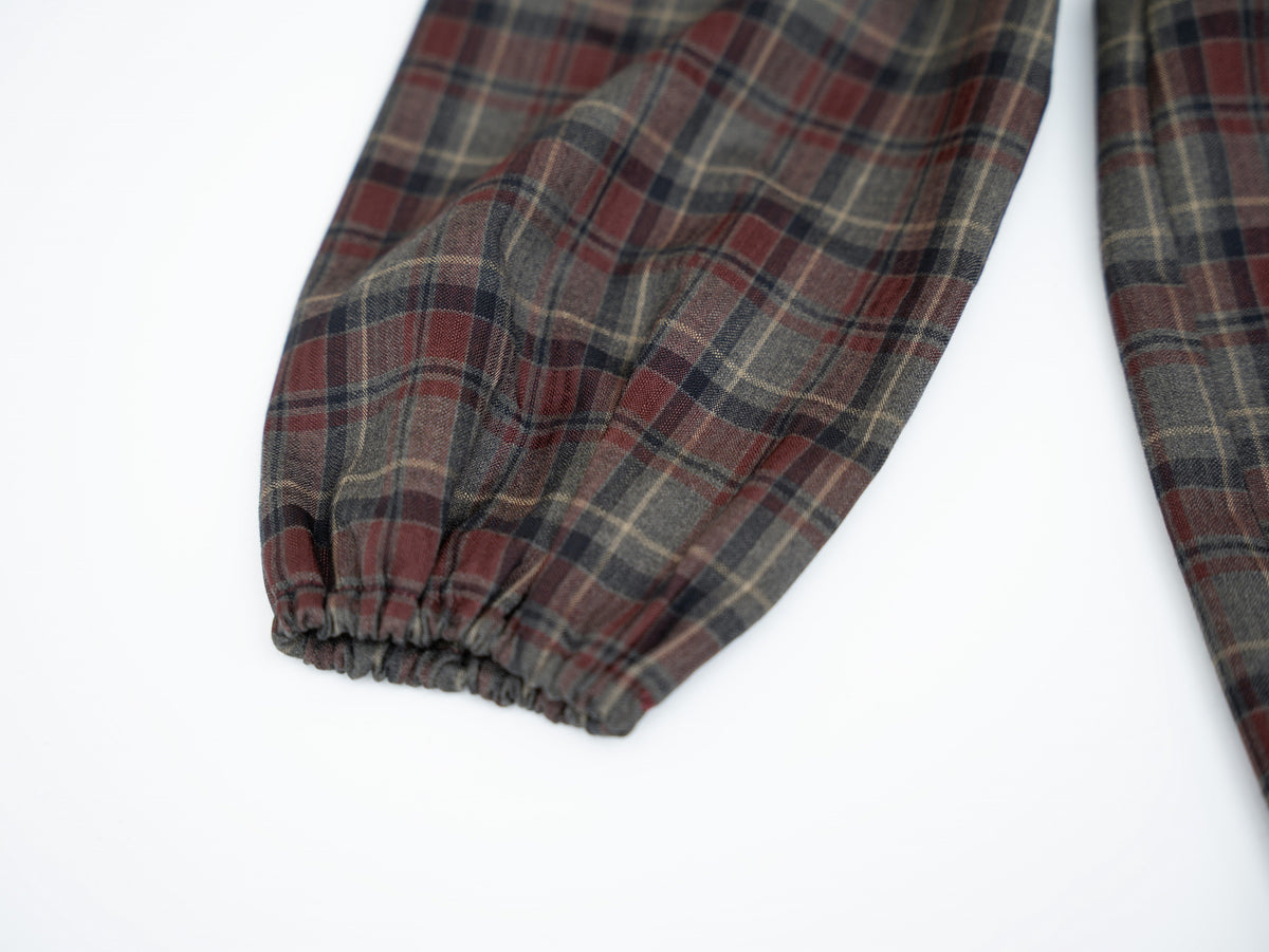 Plaid Dress - Burgundy
