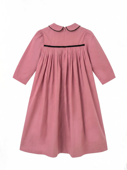 Pleated Flared Dress - Raspberry