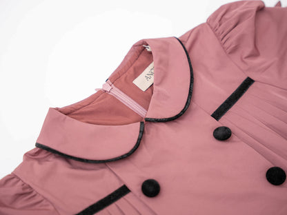 Pleated Flared Dress - Raspberry