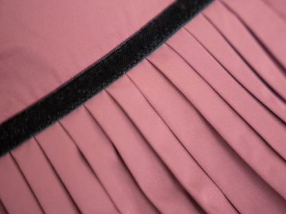 Pleated Flared Dress - Raspberry
