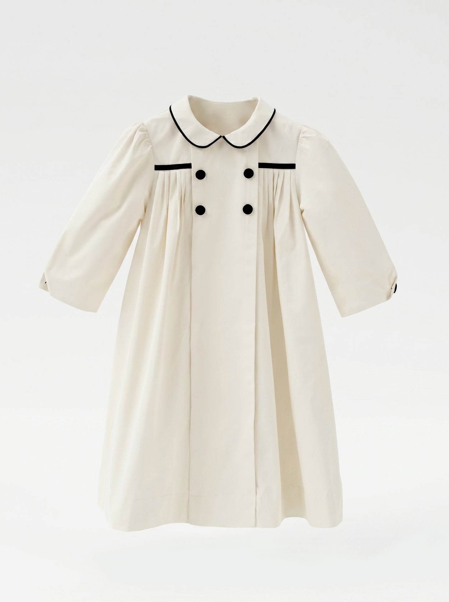 Pleated Flared Dress - Cream