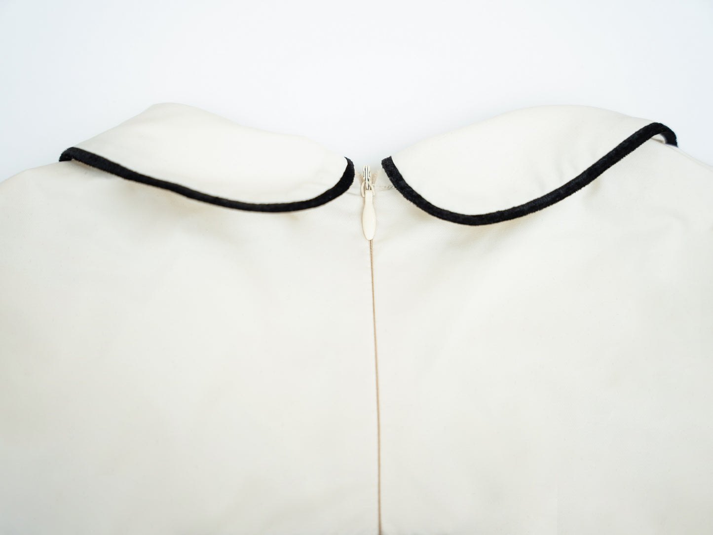 Pleated Flared Dress - Cream