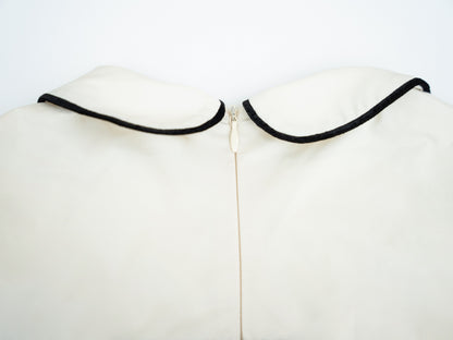 Pleated Flared Dress - Cream