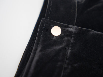 Velvet Wrap Skirt - Black