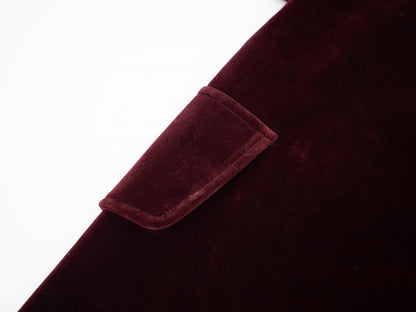Velvet Wrap Skirt - Burgundy