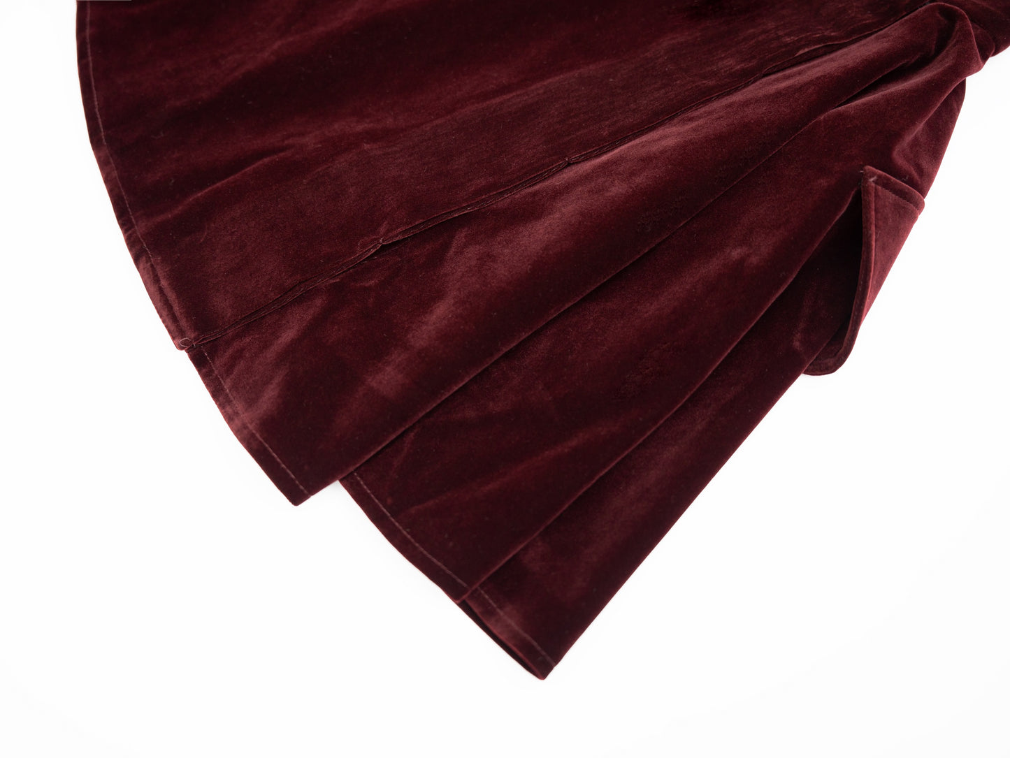 Velvet Wrap Skirt - Burgundy