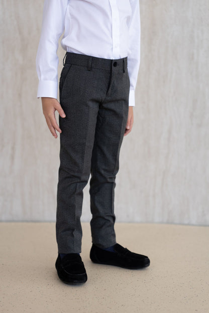 Herringbone Trouseres - Black