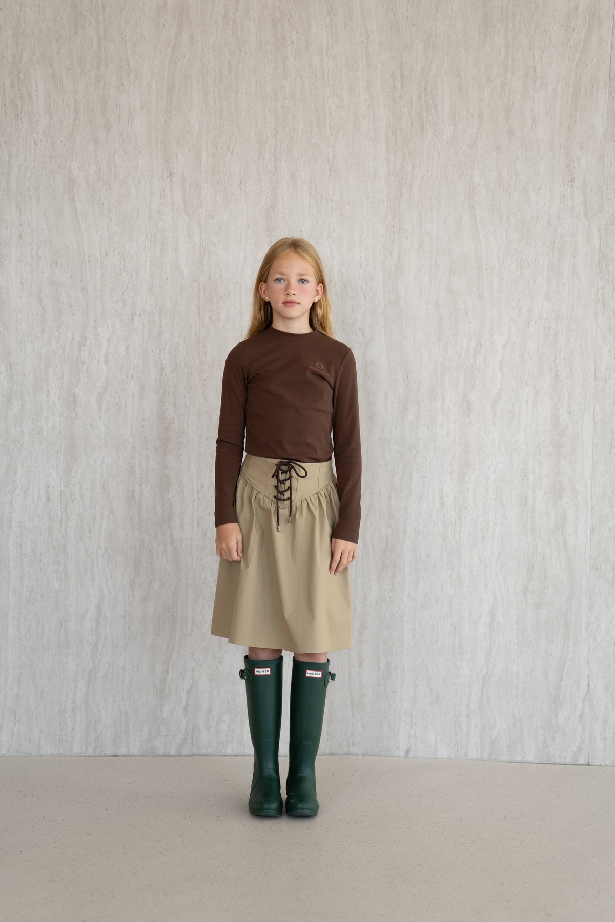 Lace-Up Skirt - Mocha