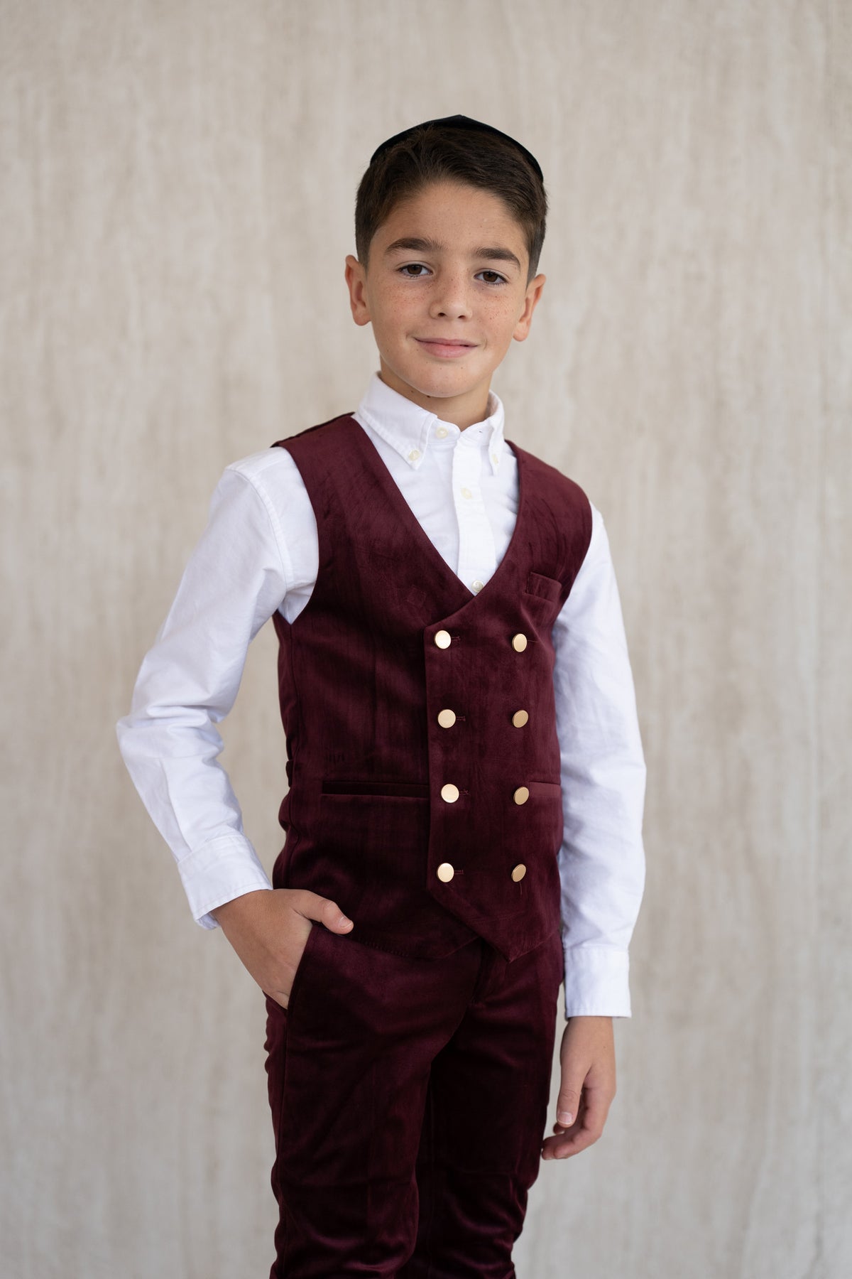 Velvet Vest - Wine