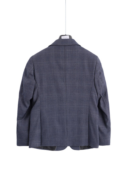 Checkered Jacket - Navy