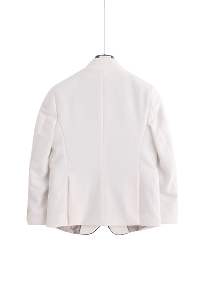Piping Tuxedo Jacket - White