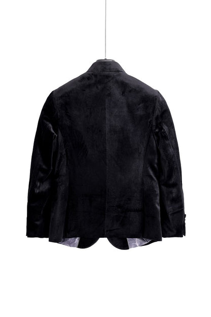 Velvet Tuxedo Jacket - Black
