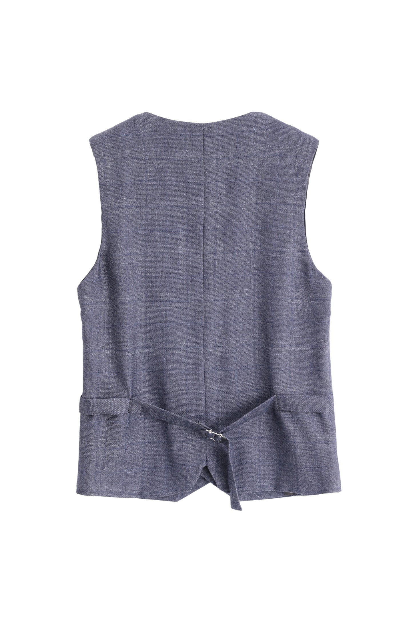 Checkered Vest - Navy