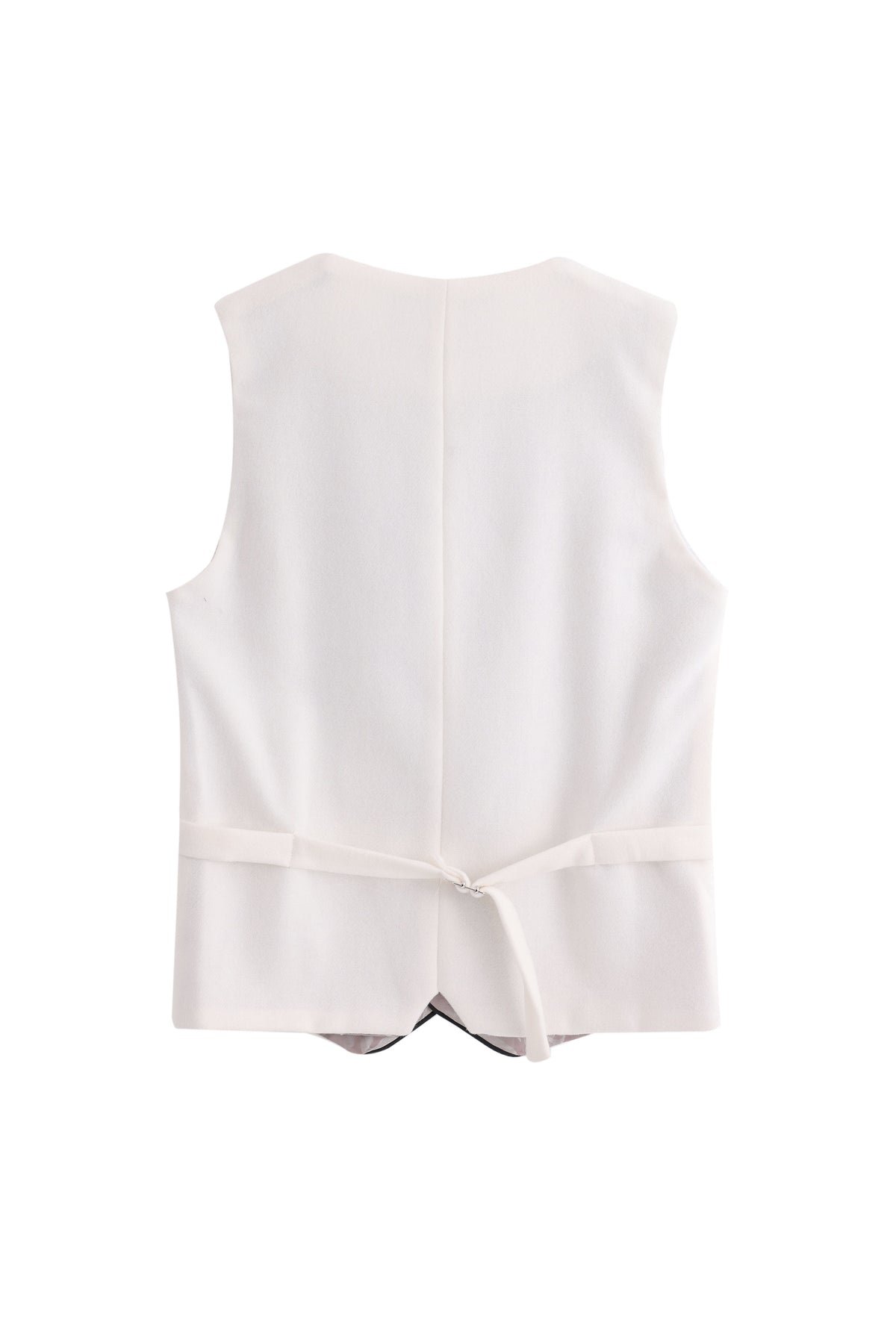 Piping Tuxedo Vest - White