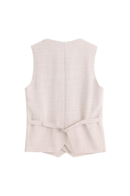 Waffle Vest - Mocha