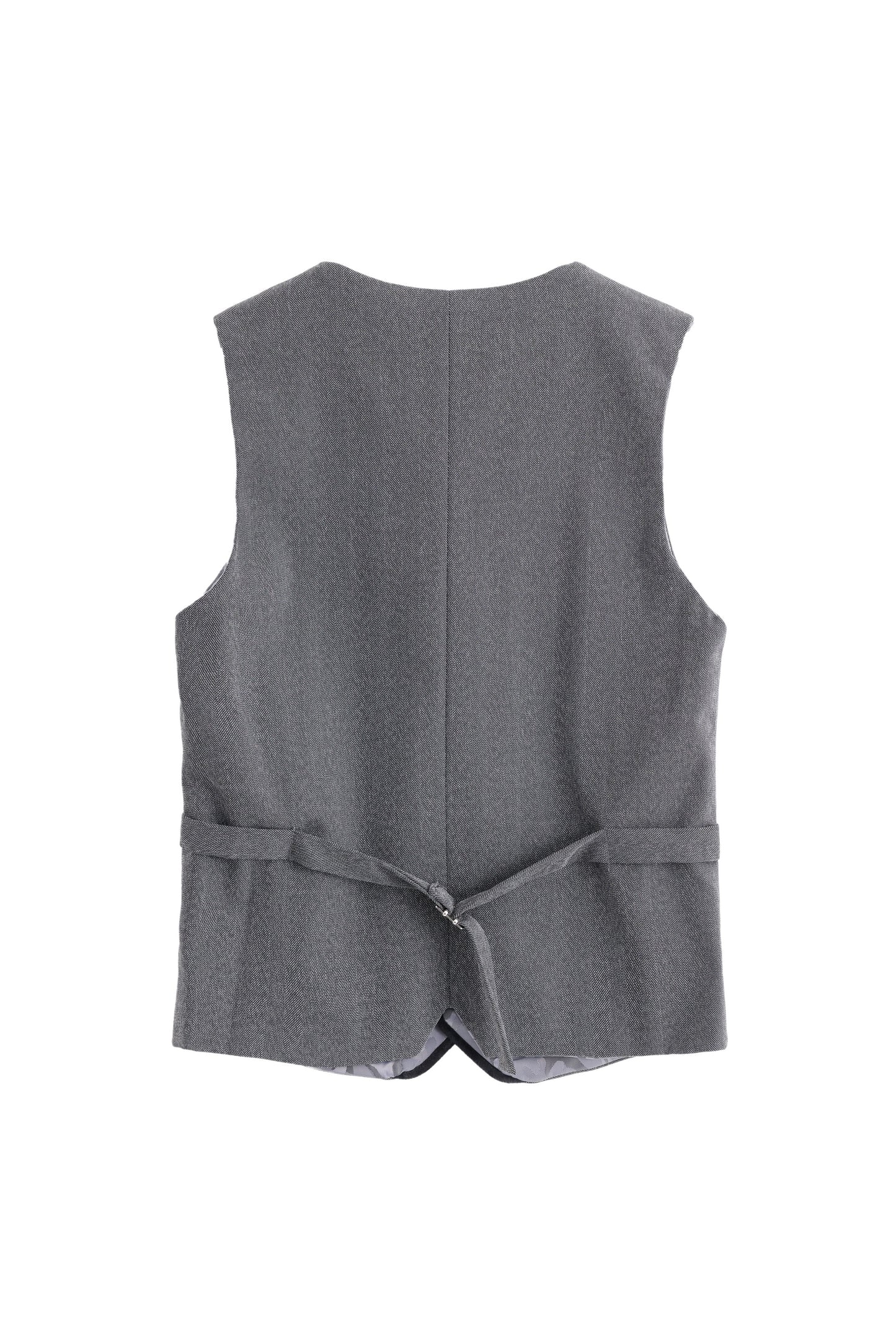 Herringbone Vest - Black