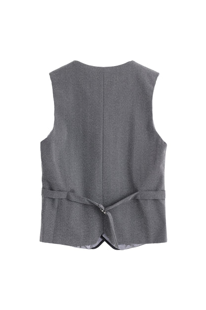 Herringbone Vest - Black