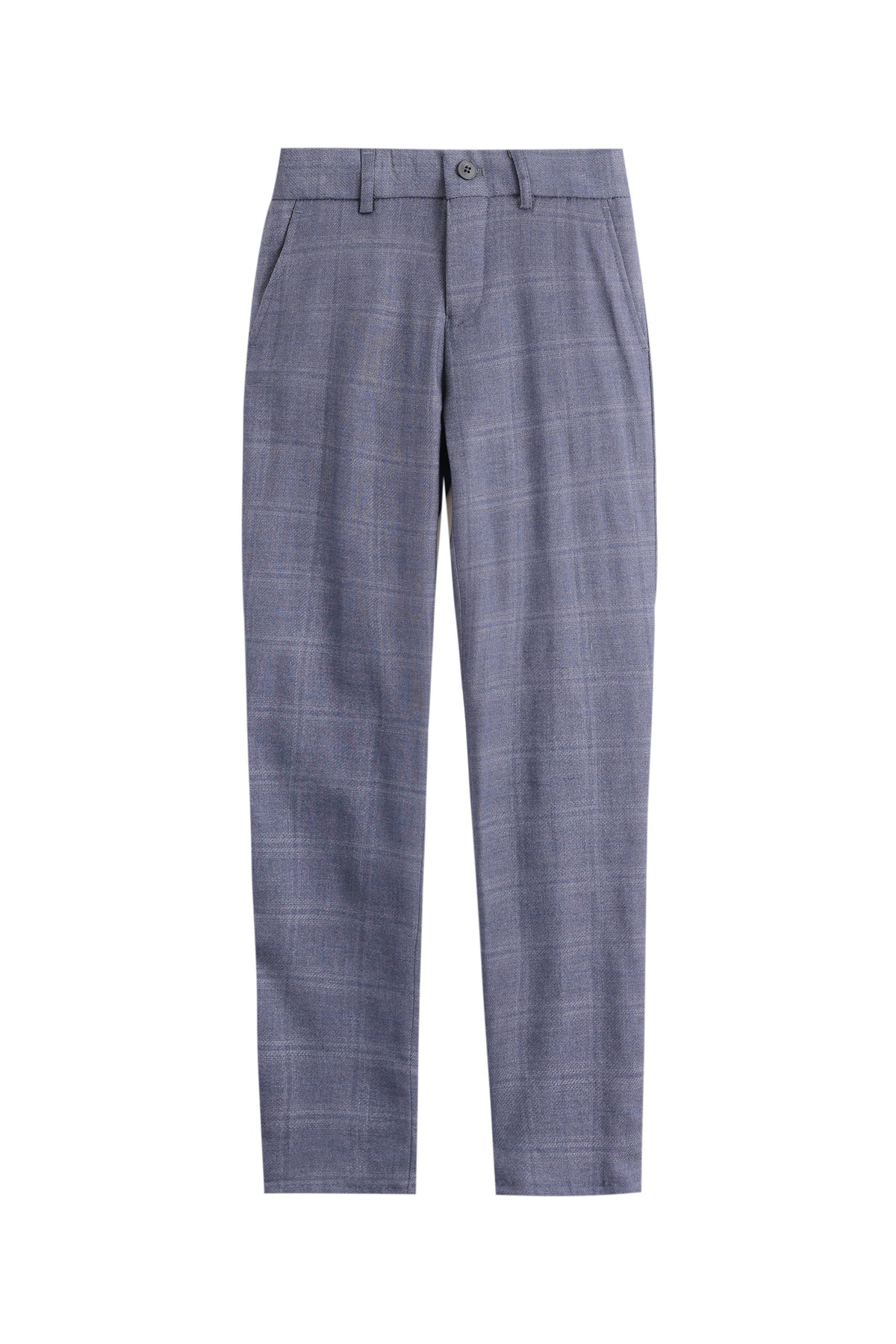 Checkered Trousers - Navy